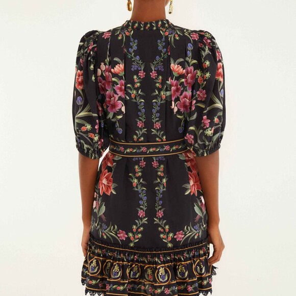 NWT FARM Rio Black Belle Garden Whimsigoth Fairy Girly Botanical Dress (SZ XL) - Picture 4 of 14